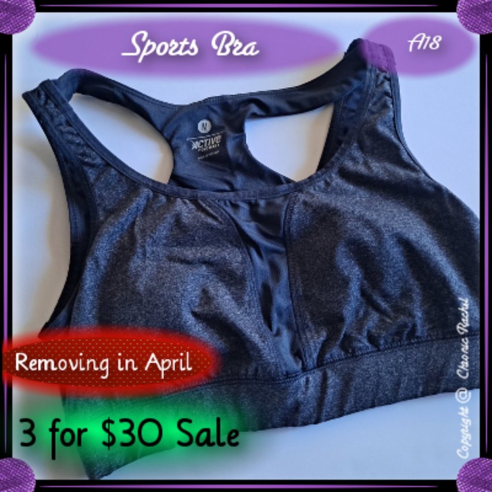 Gray Sports Bra - Picture 2 of 7
